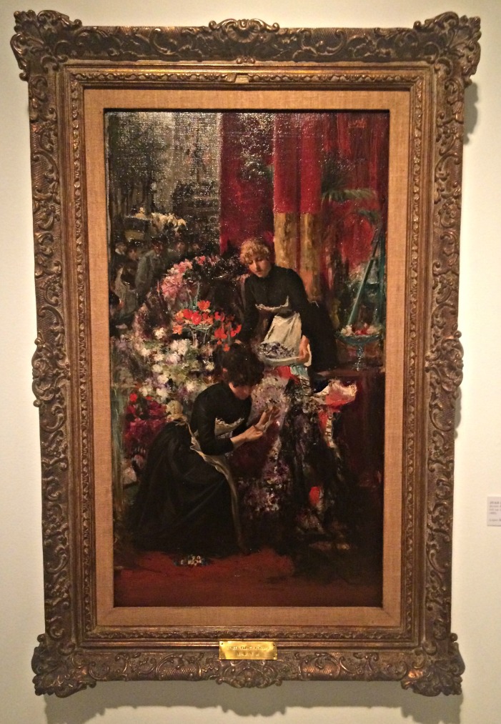 "Street Flower Vendors" on Oil on Canvas by Juan Luna in 1885. A Lopez Museum and Library collection.