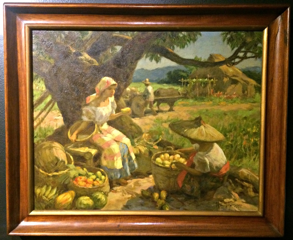 "Native Fruits" on Oil on Canvas by Fernando Amorsolo in 1950. A Lopez Museum and Library Collection.